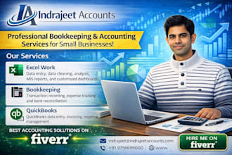 accounting, bookkeeping, quickbooks, excel work