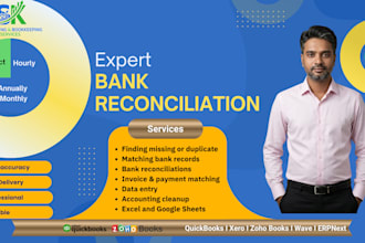 do bank reconciliation and accounting cleanup