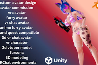 vrchat avatar, vrc nsfw avatar 3d furry avatar anime vtuber model rig quest v3