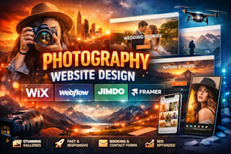 build wix webflow jimdo framer photography website, wix jimdo website redesign