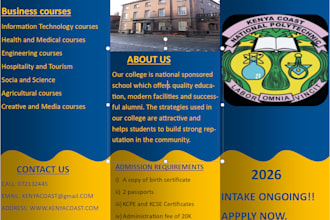 do a professional brochure