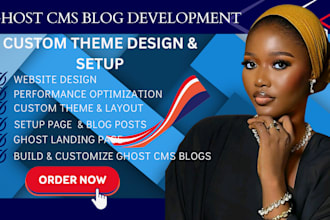 design ghost website customize theme develop ghost cms site  ghost cms blog webs