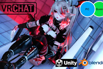create custom 3d vrchat avatar, furry vr character, nsfw avatar, vtuber models