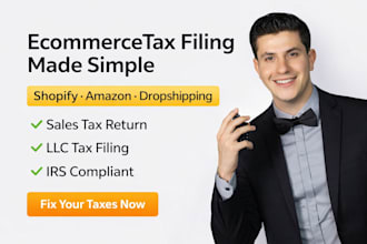 do ecommerce seller tax filing, sales tax return and llc tax return USA