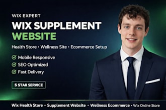 create wix supplement website, wix wellness store, supplement ecommerce site