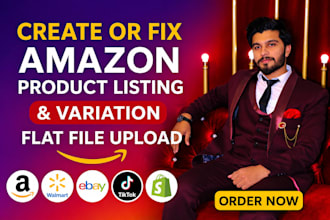 create and fix amazon variation listings