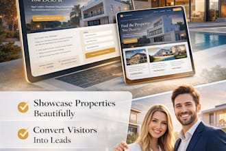 modern real estate landing page design for lead generation