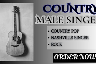 record professional male country singer vocals with acoustic guitar