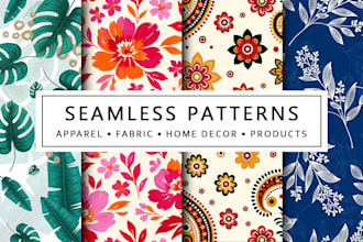 design seamless patterns for clothing and apparel