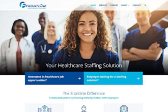 build squarespace healthcare staffing website healthcare website staffing site