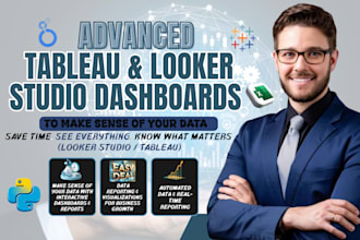 build tableau dashboard and looker studio data visualization reports