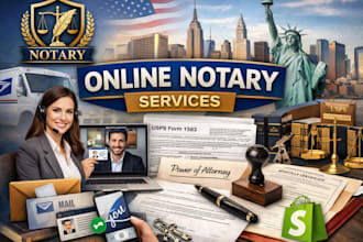 do online notary services, notarize document with wet stamp signature quickly