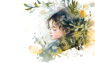 draw a unique watercolor illustration
