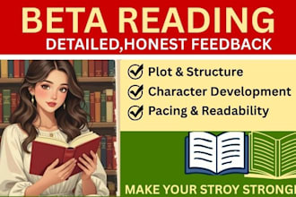 provide professional beta reading with reader report and critique