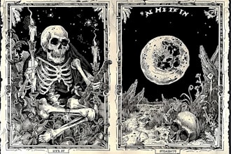 do a medieval woodcut gothic etching illustration