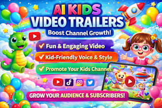 create ai kids video trailer, kids video promotion to boost channel growth