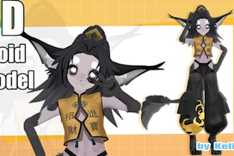 create 3d character models for vtuber vroid vrm warudo