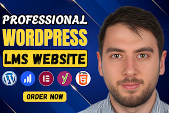 build and customize wordpress lms website with learndash, and elearning website