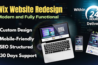 wix website redesign, modern wix redesign or revamp your wix site