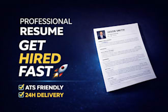 design a professional resume, CV and cover letter