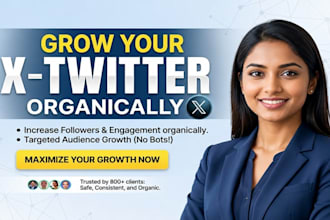 do fast organic growth for twitter x followers and crypto promotion