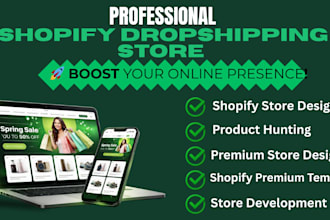 create a professional shopify pet store