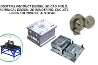 disgn industrial product design, 3d cad mold, machinical design using autocad