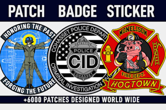 design custom patch, badge, sticker