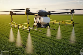 design agricultural sprayer drone for precision farming and crop spraying