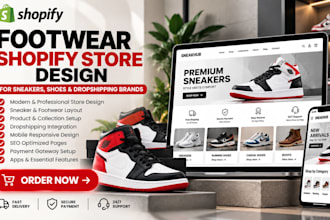 do footwear shopify store design for sneakers, shoes dropshipping store brands