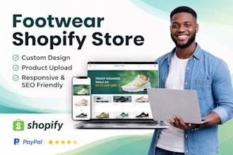 design footwear shopify store sneekers shoe website ecommerce dropshipping store