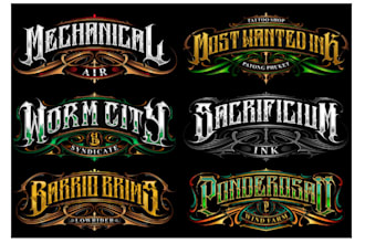 more elegant and classic for logo tattoo and barbershop