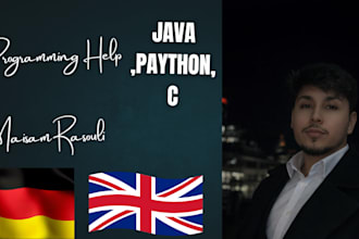 help you with programming tasks, bug fixing in java, python, c
