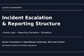 build your incident escalation and reporting structure