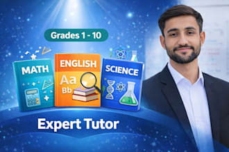 be your online tutor for math, english, and science