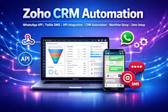do zoho crm whatsapp api twilio sms automation setup