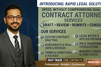professionally draft, review, and rewrite legal contracts and agreements