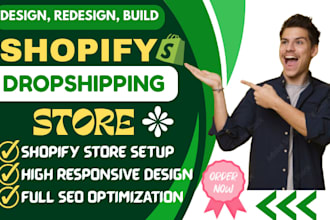create a results driven shopify dropshipping store, shopify website design