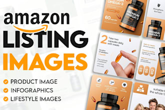 design premium amazon product listing images and infographics