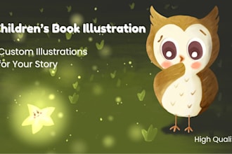 illustrate unique childrensbook characters and scenes