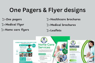 design medical flyer, homecare flyer, healthcare brochure, clinic flyer