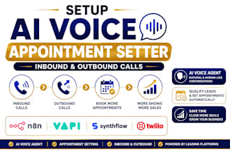 setup ai voice appointment setter using vapi synthflow twilio inbound outbound