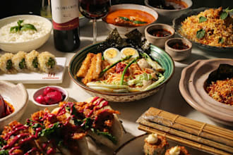 do professional food photography and photo editing