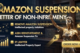 draft non infringement letter and analyze amazon patent search