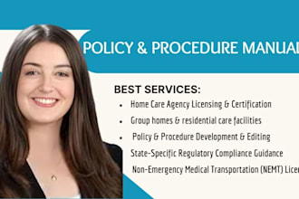 design business policies and procedural manuals for care agencies startups