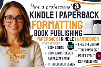 do ebook and paperback formatting for amazon KDP publishing