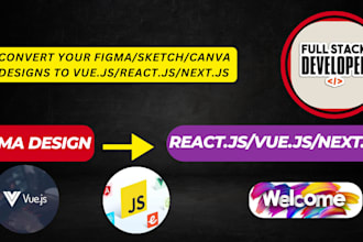convert your figma design to vuejs, reactjs or nextjs