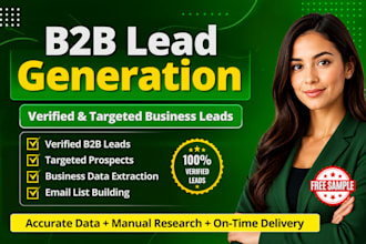 do verified b2b lead generation and targeted business lead, b2b data extraction