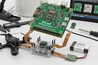 build esp32 drone hardware pcb using kicad gerber files