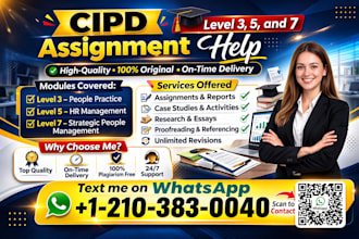 do cipd level 3 5 7 assessments writing with free revision